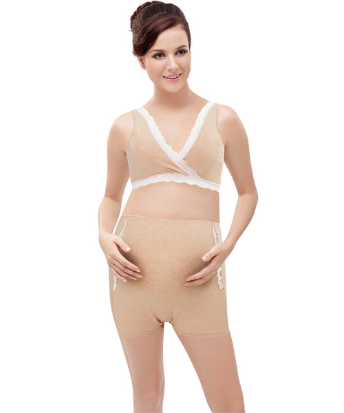 享受孕天然彩棉呵護型托腹內褲
