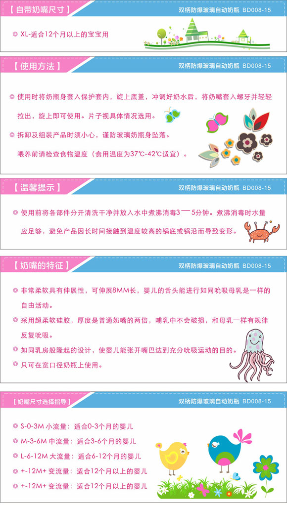 寶德防爆玻璃奶瓶藍