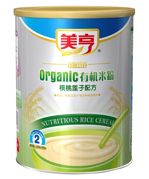 美亨聽(tīng)裝核桃蓮子有機(jī)米粉2段