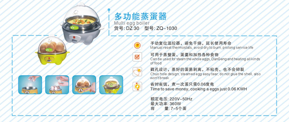 中親多功能蒸蛋器DZ30