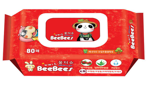 金貝柔草莓蘆薈嬰兒濕巾80片