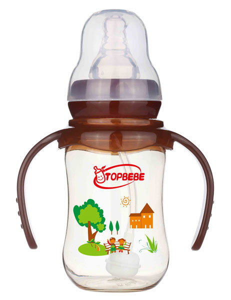 淘寶樂標(biāo)口弧形PPSU葫蘆奶瓶150ml