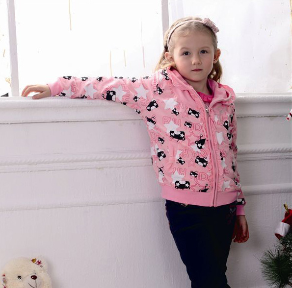 吉象貝兒女童時(shí)尚印花外套