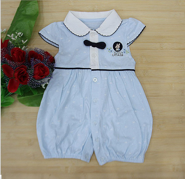 嬰悅家女寶寶短袖哈衣爬服連體衣