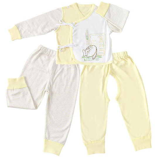 摩可拿黃色寶寶內(nèi)衣三件套