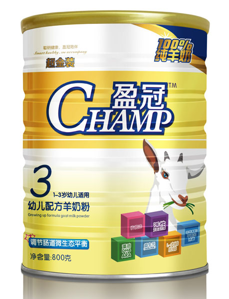 盈冠超金裝幼兒配方羊奶粉3段800g