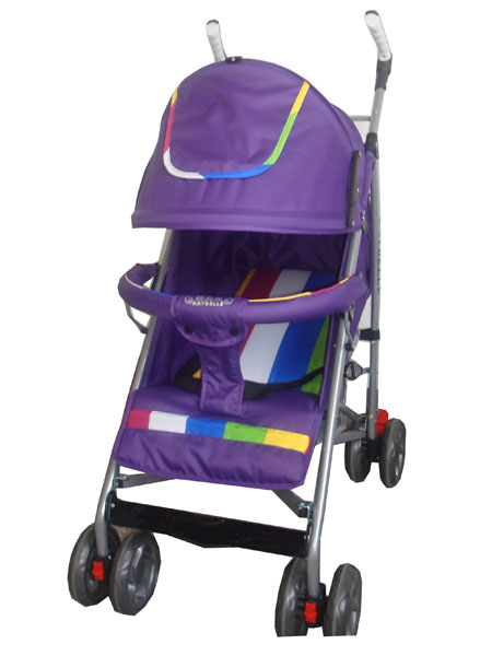 凱貝兒紫色帶傘柄簡(jiǎn)易型嬰兒車