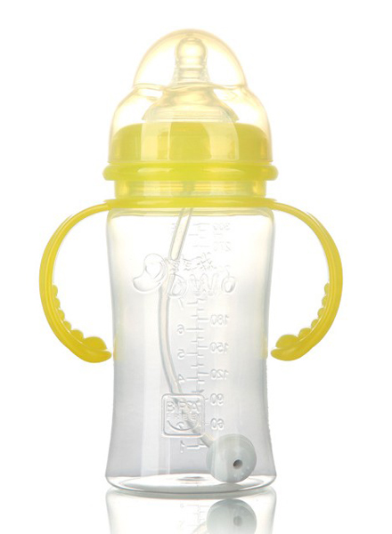 豆豆我300ml寬口帶柄PP奶瓶