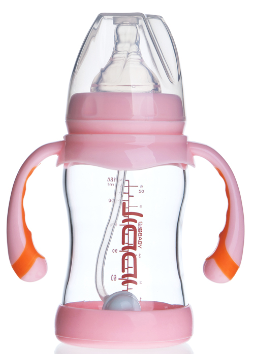 佳愛防摔晶鉆玻璃奶瓶(標準口徑)180ml