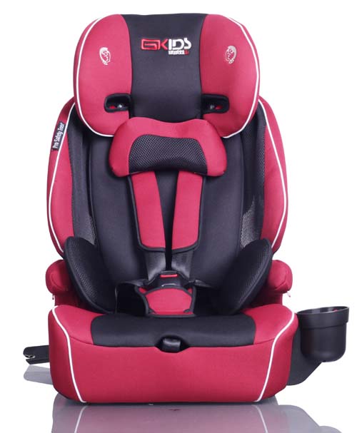 環(huán)球娃娃世紀星安全座椅紅黑正面