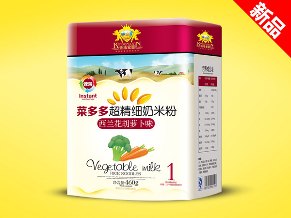 金盾愛(ài)嬰西蘭花胡蘿卜味超精細(xì)奶米粉聽(tīng)裝