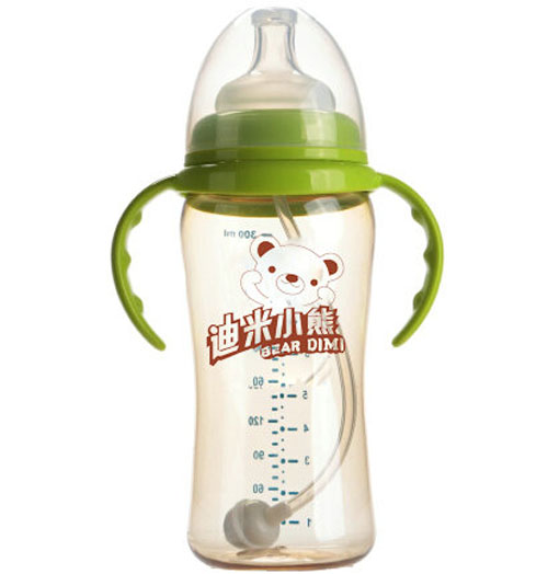 迪米小熊寬口有柄自動(dòng)PPSU奶瓶300ml