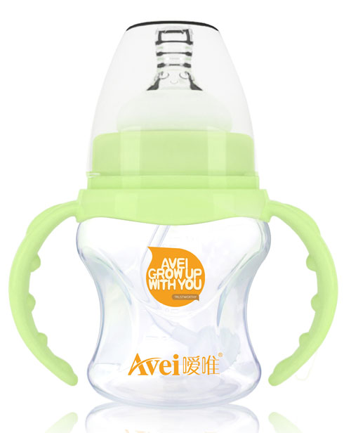 噯唯寬口徑帶柄自動(dòng)PP奶瓶(150ml)