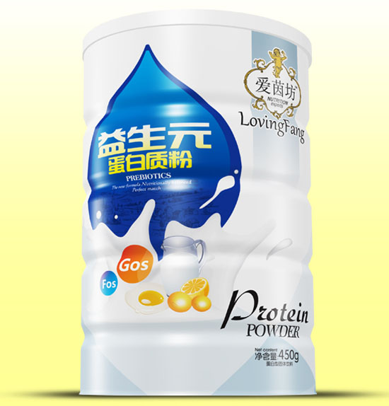 愛(ài)茵坊益生元蛋白質(zhì)粉鐵聽(tīng)450g