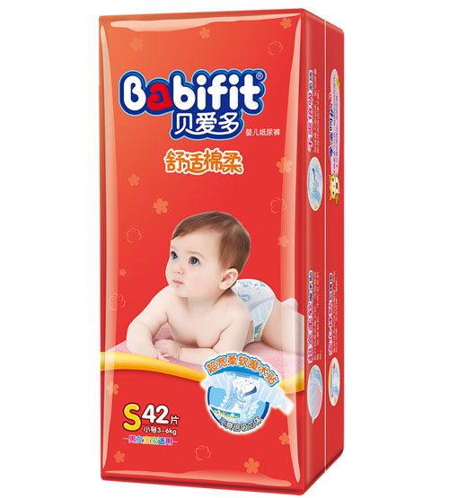貝愛多舒適棉柔紙尿褲S碼42片大包裝