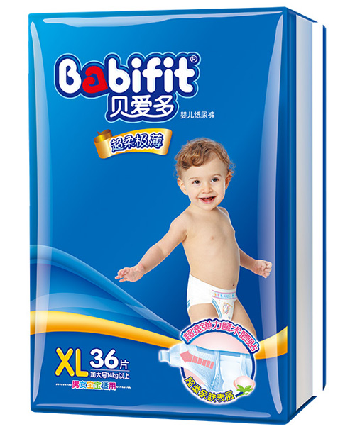 貝愛(ài)多超柔極薄紙尿褲XL碼36片大包裝