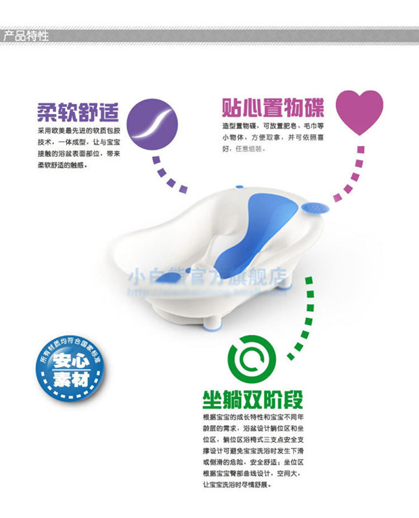 小白熊歡豆嬰兒浴盆