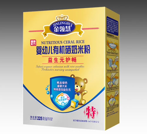 金領(lǐng)慧益生元護(hù)腸嬰幼兒有機(jī)硒米粉盒裝