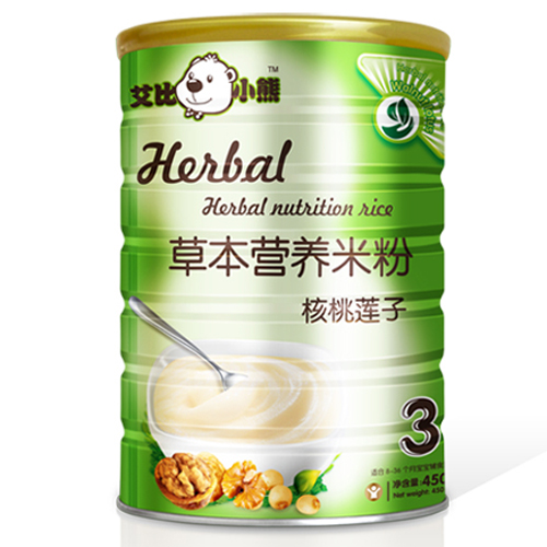 艾比小熊核桃蓮子草本米粉3段聽裝