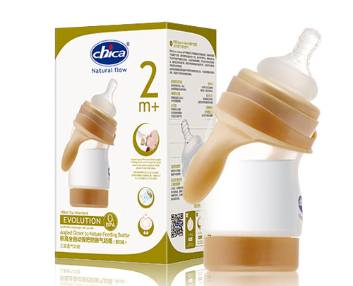 積高全自動握把防脹氣奶瓶(寬口徑)180ml