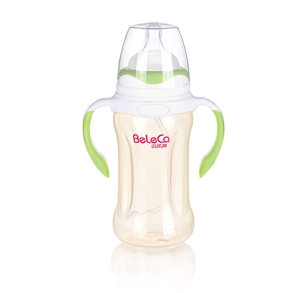 貝樂嘉淺綠色雙柄全自動嬰兒PP奶瓶