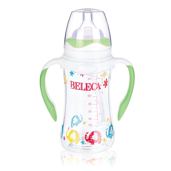 貝樂嘉雙柄防摔防爆晶鉆玻璃奶瓶