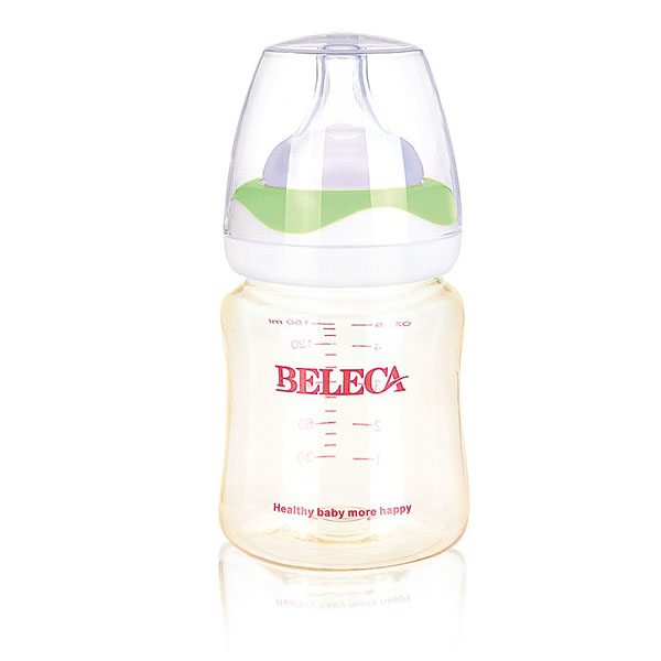 貝樂(lè)嘉綠色無(wú)柄嬰兒奶瓶