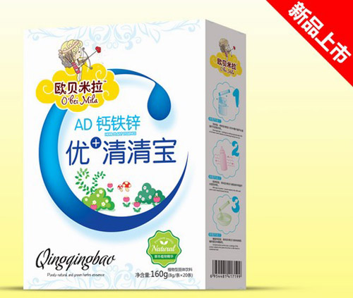 歐貝米拉AD鈣鐵鋅清清寶盒裝