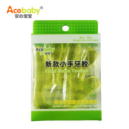 安心寶寶新款綠色小手牙膠