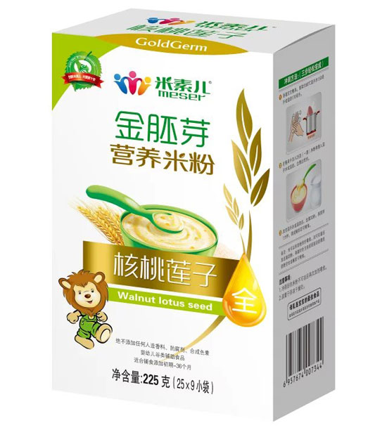 米素兒核桃蓮子金胚芽營(yíng)養(yǎng)米粉盒裝