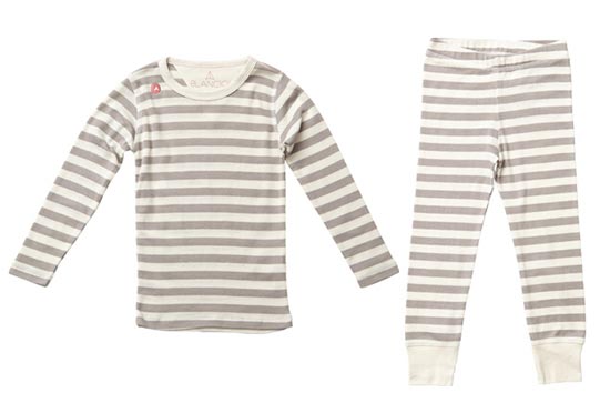 Blanc101家居服基本款灰色條紋