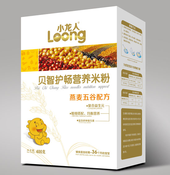 小龍人燕麥五谷貝智護暢營養(yǎng)米粉盒裝