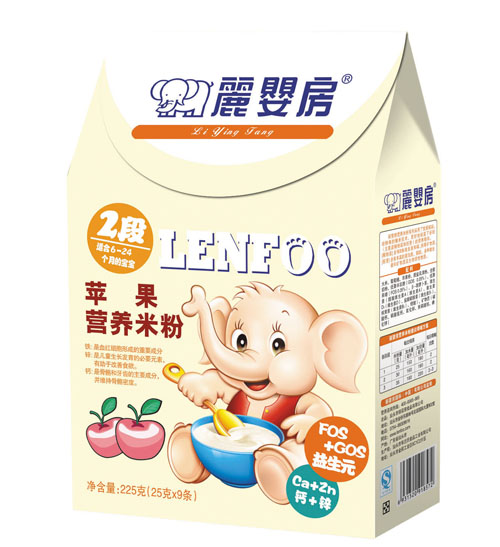 麗嬰房蘋果營(yíng)養(yǎng)米粉2段盒裝