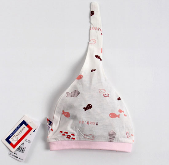 金色小魚(yú)單面竹纖維寶寶帽