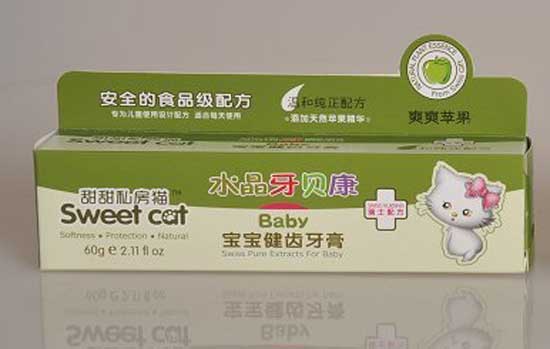 甜甜私房貓水晶牙貝康健齒牙膏