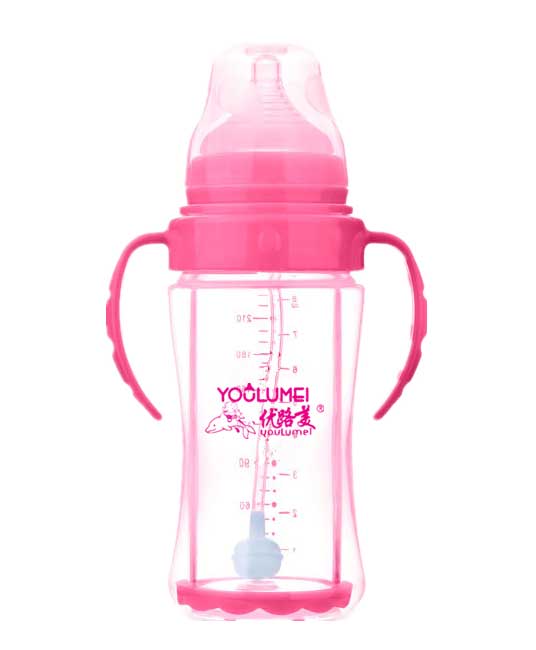 優(yōu)路美寬口徑自動PP奶瓶紅色