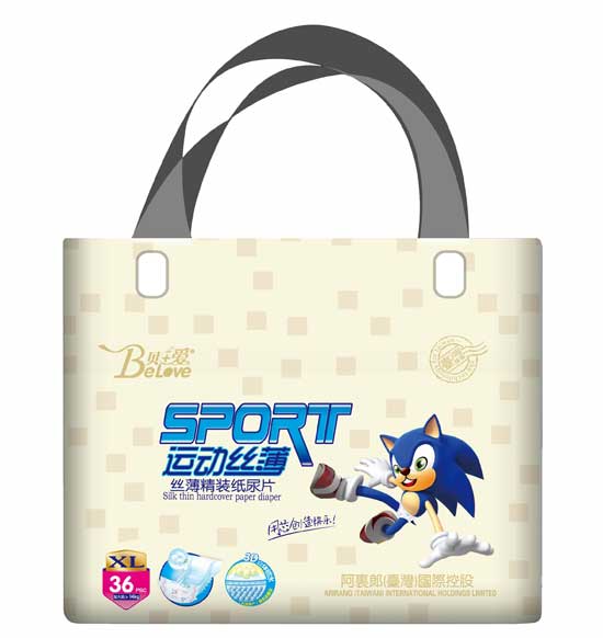 貝+愛(ài)運(yùn)動(dòng)絲薄紙尿片xL-36片
