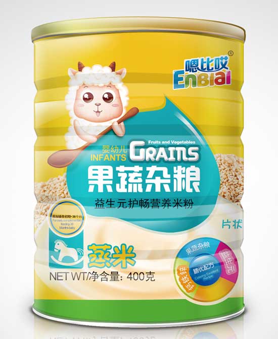 嗯比哎果蔬雜糧益生元護(hù)暢營養(yǎng)米粉