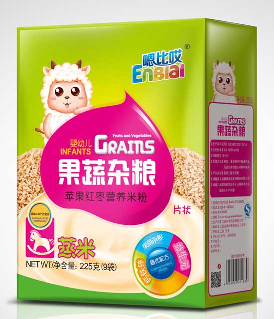 嗯比哎果蔬雜糧蘋果紅棗營養(yǎng)米粉