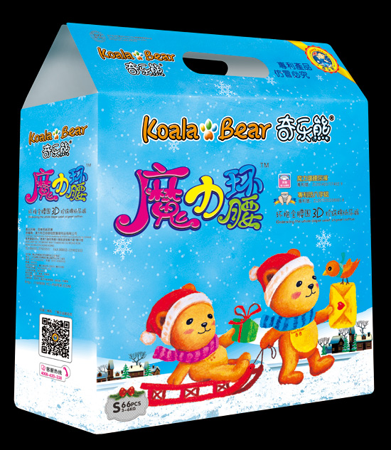 奇樂(lè)熊魔力環(huán)腰3D珍珠棉紙尿褲S