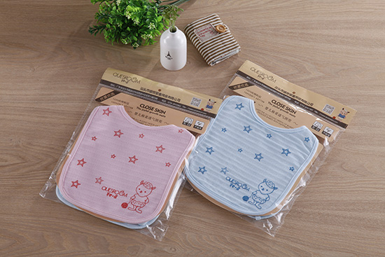 芊嬰小屋嬰兒棉柔透氣圍兜(系帶式)