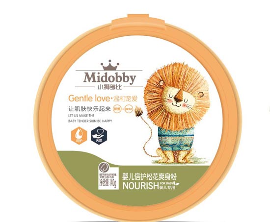 小獅多比嬰兒倍護松花爽身粉140g