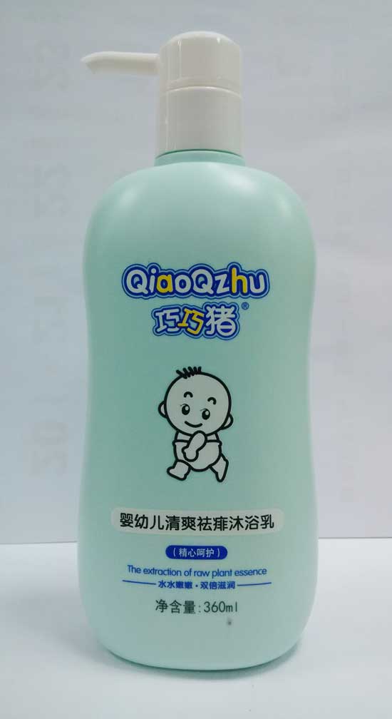 巧巧豬360ml嬰幼兒清爽袪痱沐浴乳