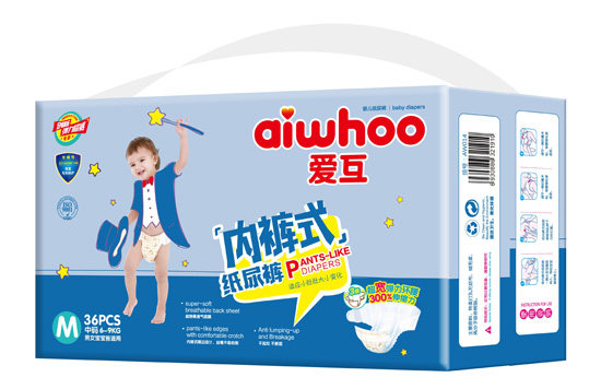 愛互內褲式紙尿褲M36片