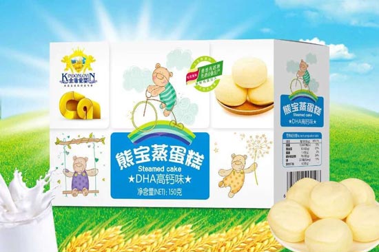 金盾愛(ài)嬰扇貝蒸蛋糕DHA高鈣味