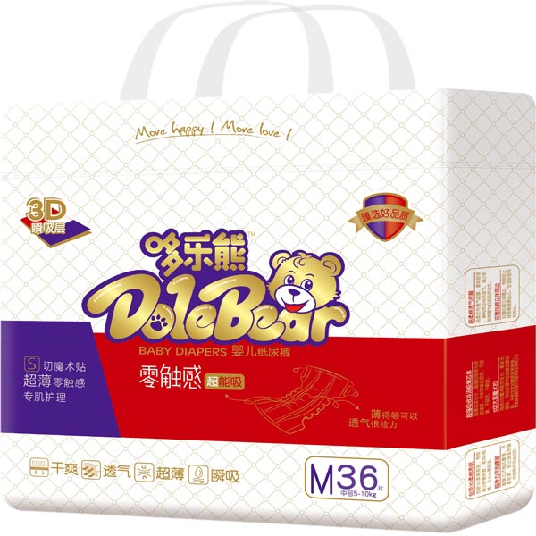 哆樂(lè)熊零觸感紙尿褲M(mǎn)36
