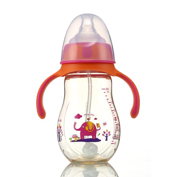 優(yōu)嘻噯PPSU有柄仿生自動(dòng)奶瓶280ml紅色