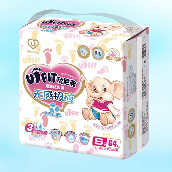 優(yōu)尼弗無(wú)感極薄嬰兒紙尿褲S碼64入