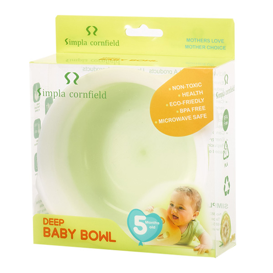 玉米田嬰童深碗-粉綠