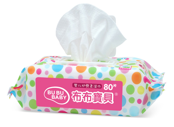 布布寶貝嬰兒綿柔護(hù)臀濕巾粉色側(cè)
